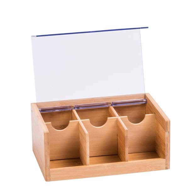PANDA Transparent tea box, natural H 9 x W 22 x D 15 cm - best price from Maltashopper.com CS608300