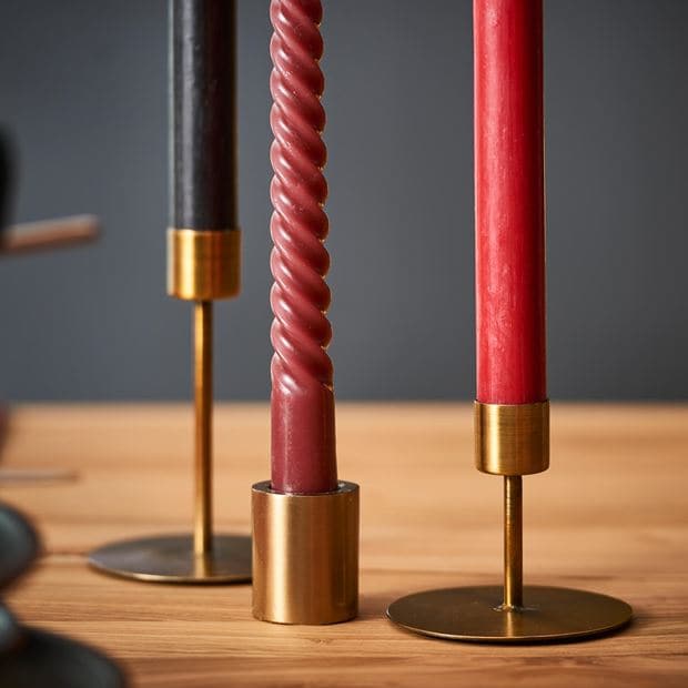 Casa BLOK Bronze candlestick H 4 cm - Ø 3.5 cm