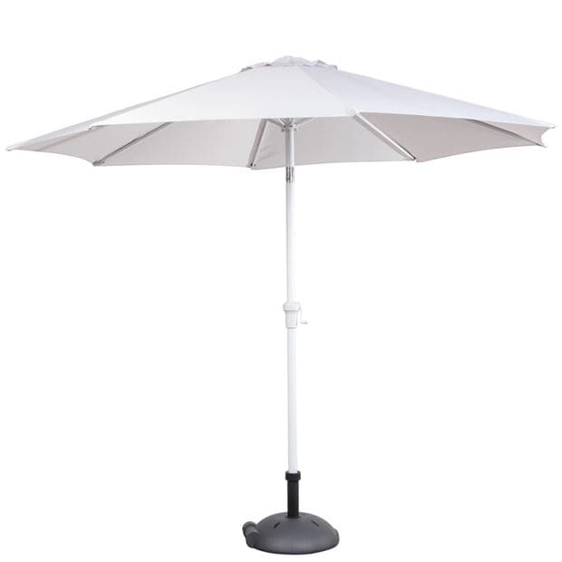 ALU Umbrella without base gray H 240 cm - Ø 300 cm - best price from Maltashopper.com CS629160