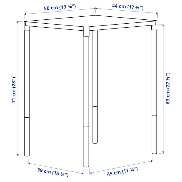 Ikea FEJAN - Table, outdoor, white, 50x44 cm