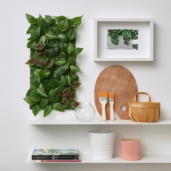 FEJKA - Artificial plant, wall mounted/in/outdoor green/lilac, 26x26 cm - best price from Maltashopper.com 50546569