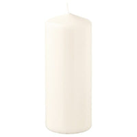 FENOMEN unscented pillar candle, natural, 14 cm 45 hr