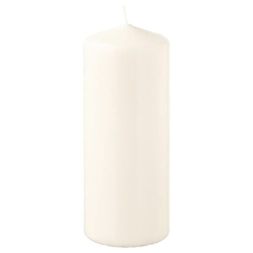 FENOMEN - Unscented pillar candle, natural, 14 cm