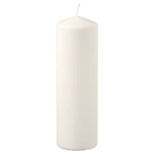 FENOMEN - Unscented pillar candle, natural, 23 cm