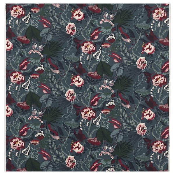 FILODENDRON - Fabric, dark blue/floral patterned , 150 cm - Premium Art & Crafting Tool Accessories from Ikea - Just €10.99! Shop now at Maltashopper.com