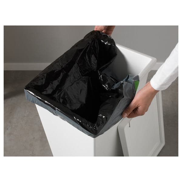 FILUR - Bin with lid, white