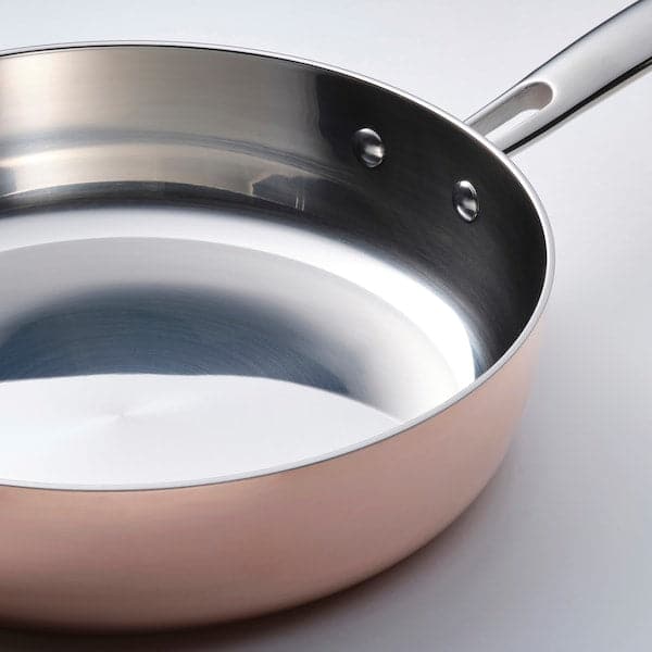 Ikea FINMAT - Sauté pan with lid, copper/stainless steel, 25 cm