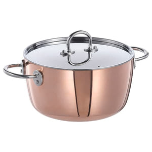 Ikea FINMAT - Pot with lid, copper/stainless steel, 3 l