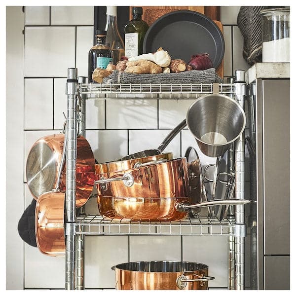 Ikea FINMAT - Pot with lid, copper/stainless steel, 3 l