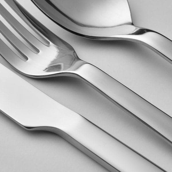 FINSKUREN - Travel cutlery with case, stainless steel/black - best price from Maltashopper.com 20517950