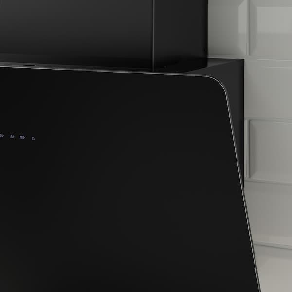 FINSMAKARE Hood to be fixed to the wall - black , 70 cm - best price from Maltashopper.com 50389140