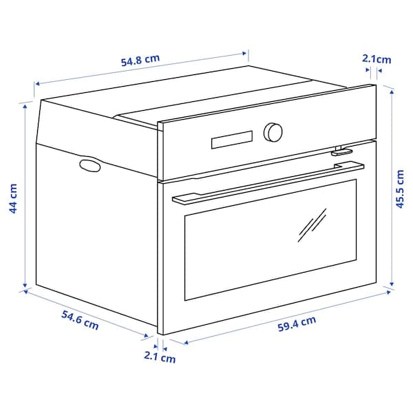 FINSMAKARE Combined microwave thermooventilate - black , - Premium  from Ikea - Just €1038.99! Shop now at Maltashopper.com