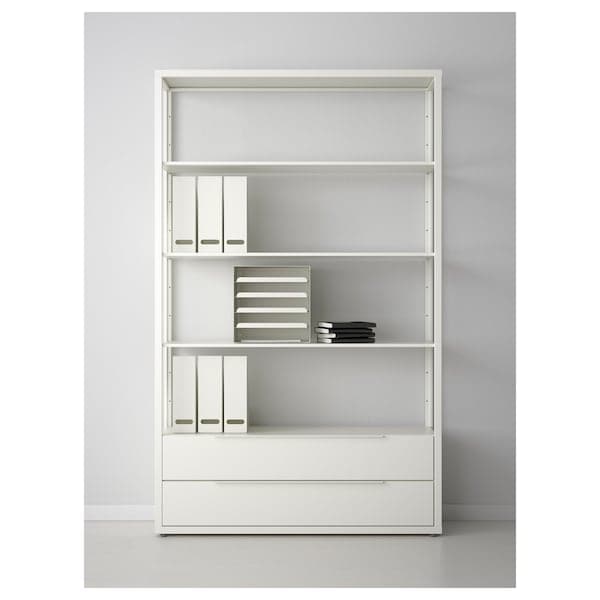 FJÄLKINGE - Drawer unit with 2 drawers, white, 118 cm - best price from Maltashopper.com 10221685