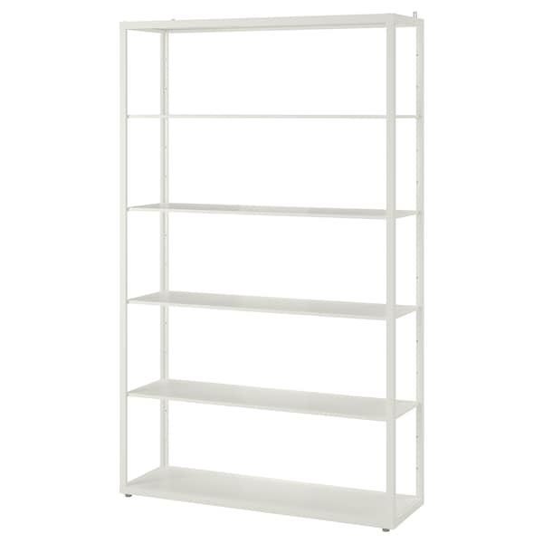 FJÄLKINGE - Shelving unit, white, 118x193 cm