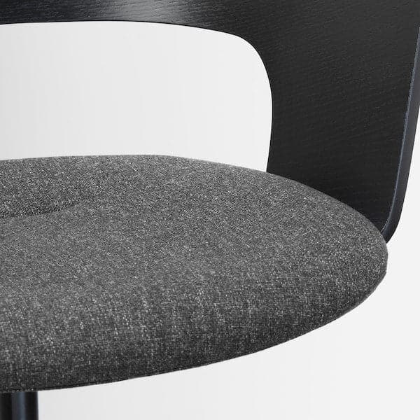 FJÄLLBERGET Conference chair, black stained ash veneer/Gunnared dark grey , - best price from Maltashopper.com 20396420