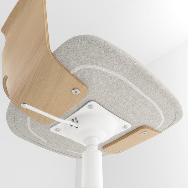 Ikea FJÄLLBERGET Wheelchair with wheels - veneered white mord oak/Gunnared beige ,