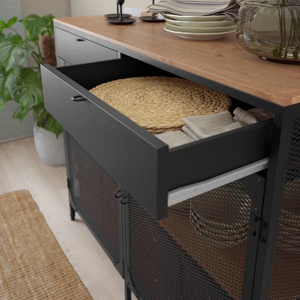 Ikea FJÄLLBO - Sideboard, black, 111x47x95 cm