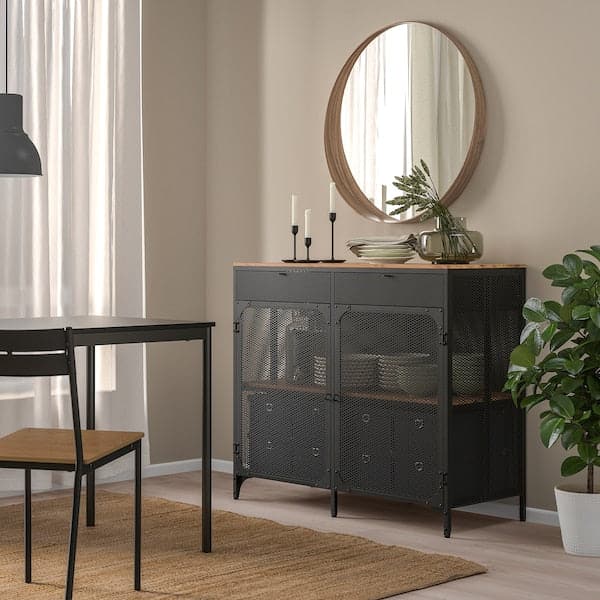 Ikea FJÄLLBO - Sideboard, black, 111x47x95 cm