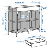 FJÄLLBO - Sideboard, black - best price from Maltashopper.com 00502799