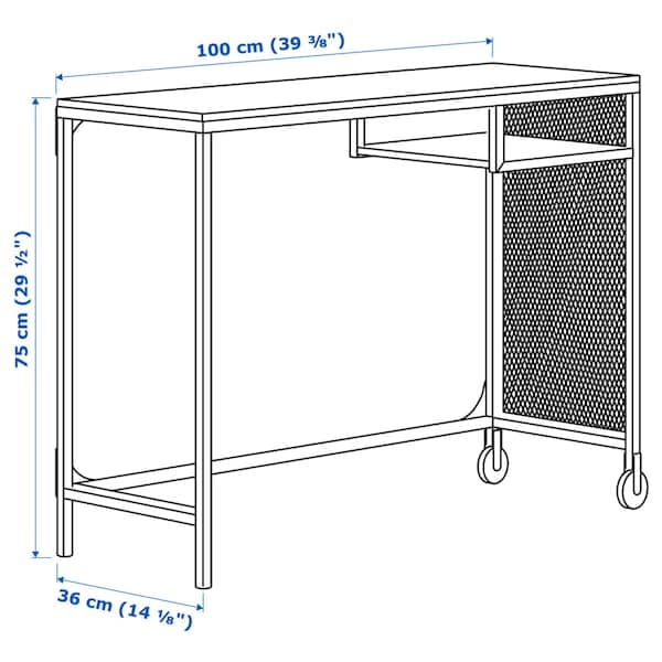 Ikea FJÄLLBO/KULLABERG / GULLHULT - Desk and storage combination, and swivel chair black/pine
