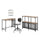 FJÄLLBO/KULLABERG / GULLHULT desk and storage combination, and swivel chair black/pine