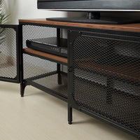 FJÄLLBO - TV bench, black, 100x36x54 cm - best price from Maltashopper.com 90501309