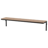 FJÄLLBO wall shelf, black, 101x20 cm