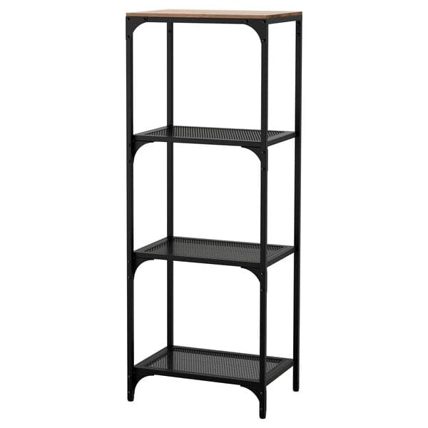 FJÄLLBO - Shelving unit, black, 51x136 cm