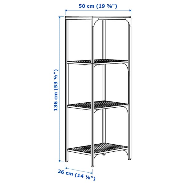 Ikea FJÄLLBO - Shelving unit, black, 51x136 cm