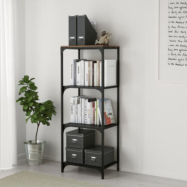 Ikea FJÄLLBO - Shelving unit, black, 51x136 cm