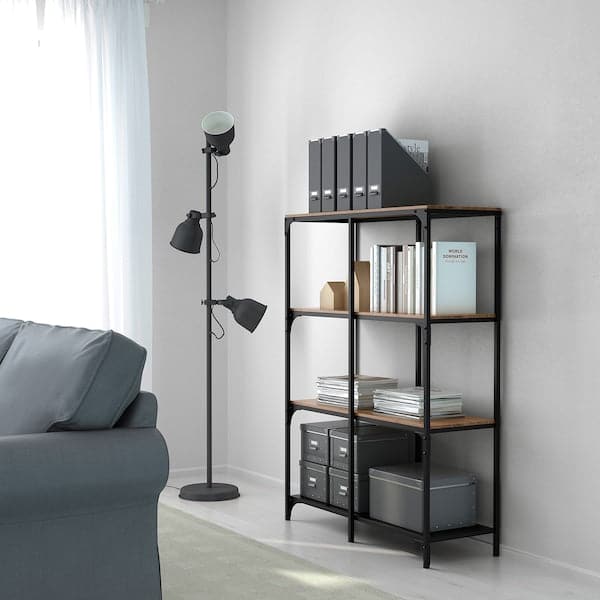 Ikea FJÄLLBO - Shelving unit, black, 100x136 cm