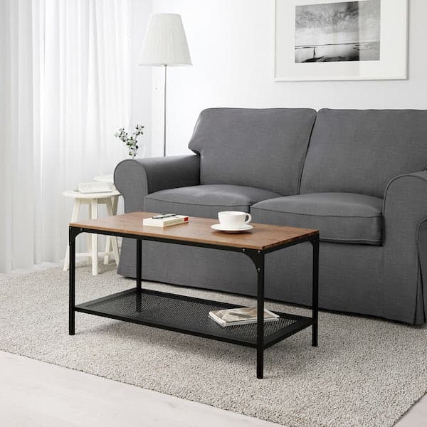 FJÄLLBO - Coffee table, black, 90x46 cm - best price from Maltashopper.com 70335486