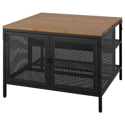 FJÄLLBO - Storage table, black, 68x68x48 cm