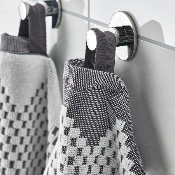 Ikea FJÄLLSTARR - Bath towel, white/grey, 70x140 cm
