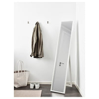 FLAKNAN - Freestanding mirror, white, 30x150 cm - best price from Maltashopper.com 40341568