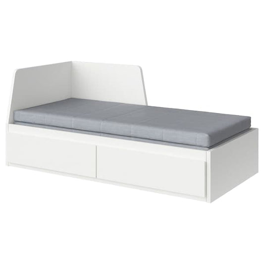 FLEKKE Day-bed / 2 drawers / 2 mattresses, white / Ågotnes firm,80x200 cm - best price from Maltashopper.com 89495936