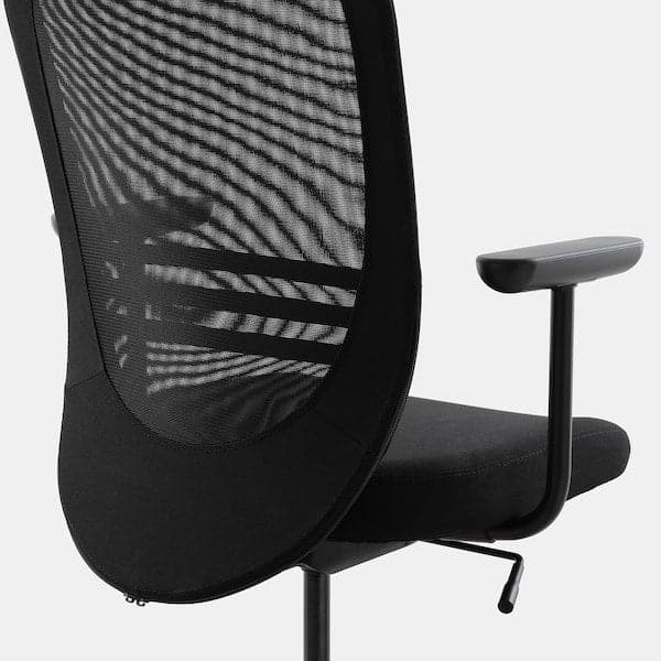 FLINTAN Office chair with armrests - black , - best price from Maltashopper.com 89424468