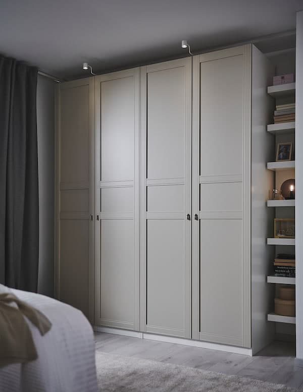 Ikea FLISBERGET - Door with hinges, light beige, 50x229 cm