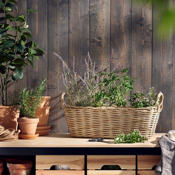 Ikea FLODBJÖRK - Flower box, in/outdoor light grey-brown, 54x21 cm