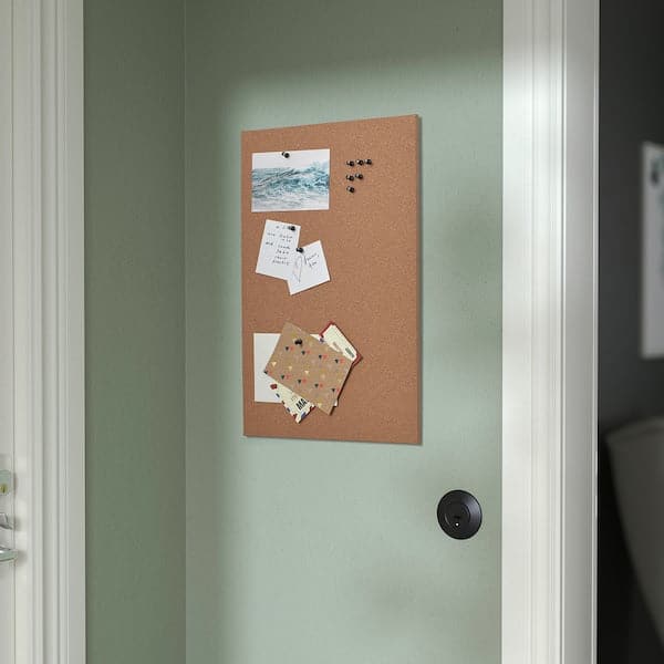 Ikea FLÖNSA - Memo board with pins, cork, 52x33 cm