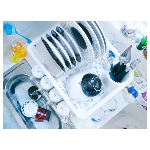 FLUNDRA - Dish drainer, white - best price from Maltashopper.com 40176950