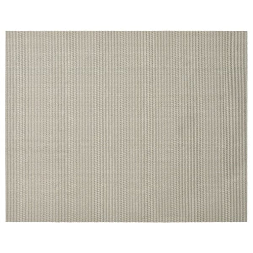 FLYGFISK - Place mat, light beige, 38x30 cm