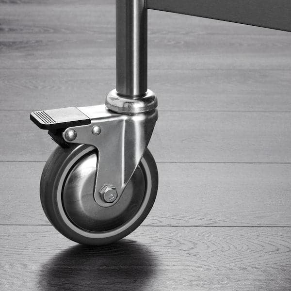 Ikea FLYTTA - Kitchen trolley, stainless steel, 98x57 cm