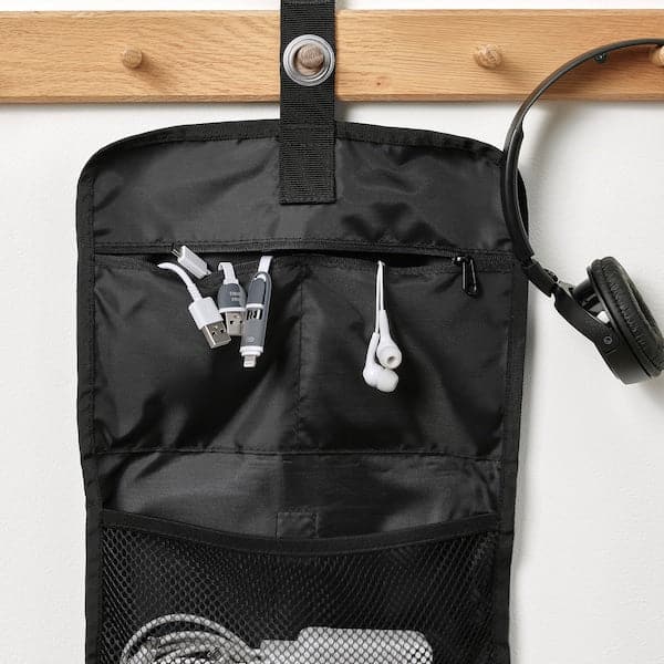 Ikea FODERSKOPA - Cable organizer bag, black