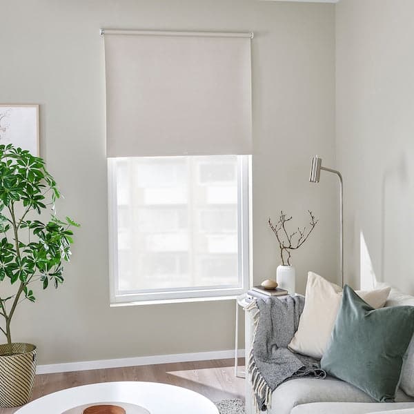 FÖNSTERBLAD - Block-out roller blind, beige, 120x155 cm - best price from Maltashopper.com 40538447