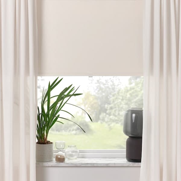 Ikea FÖNSTERBLAD - Block-out roller blind, beige, 100x155 cm