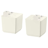 FÖRBÄTTRA leg, off-white, 8 cm, 2 pack