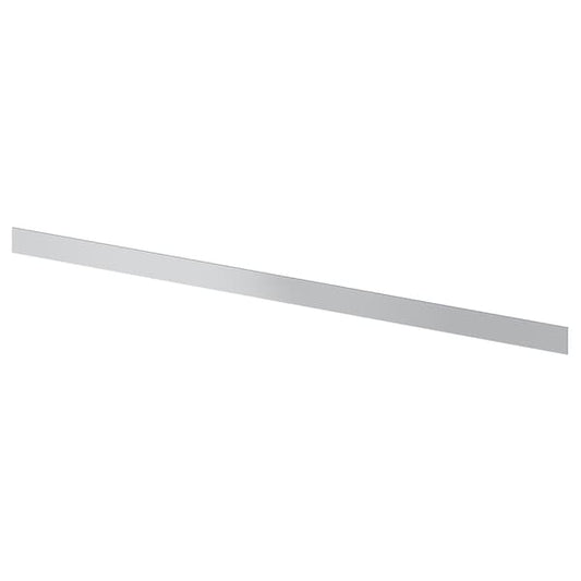 Ikea FÖRBÄTTRA - Cover strip and fittings, stainless steel colour, 59.7x2.2 cm