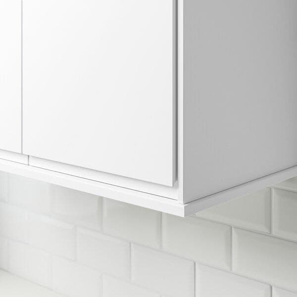 Ikea FÖRBÄTTRA - Rounded deco strip/moulding, matt white, 221 cm