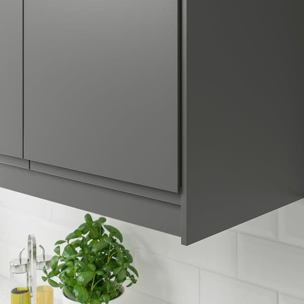 FÖRBÄTTRA - Rounded deco strip/moulding, dark grey, 221 cm